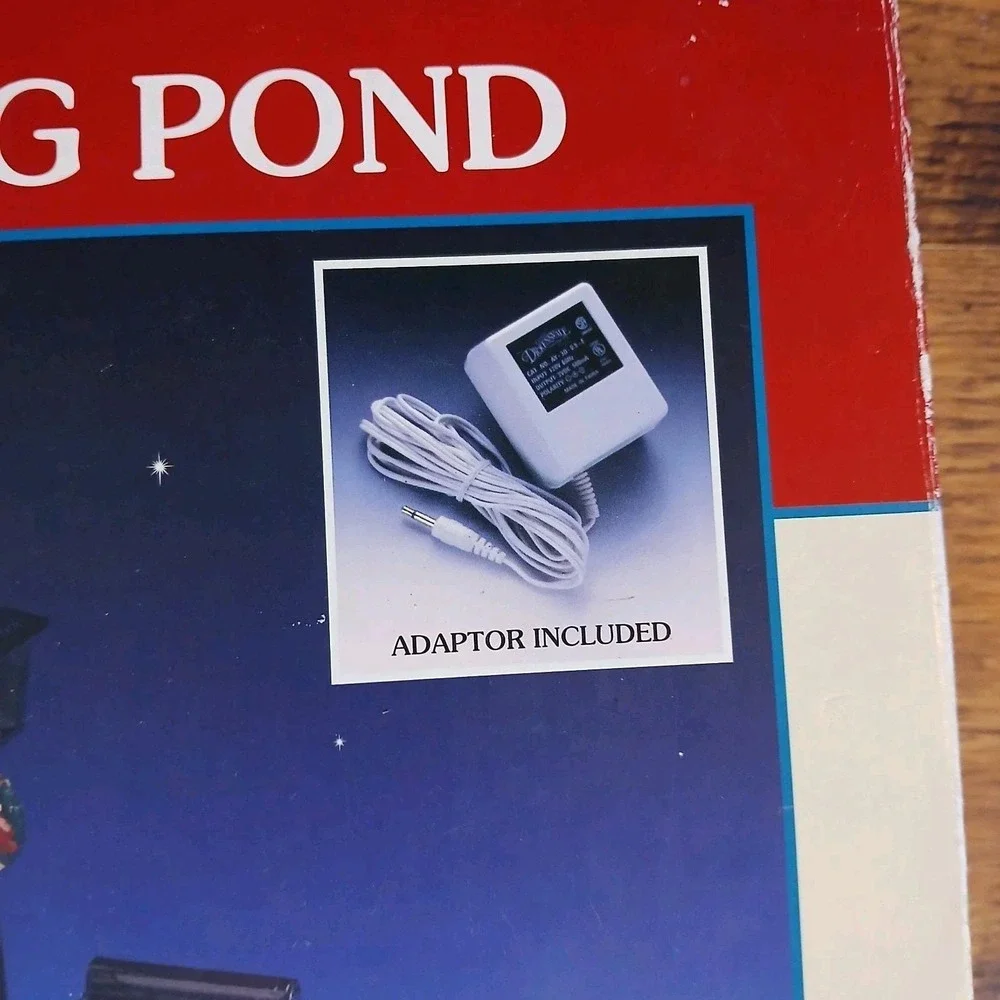 Lemax Animated Skating Pond Village 1995‎ #54106 Snowbird Magnetic Skaters READ